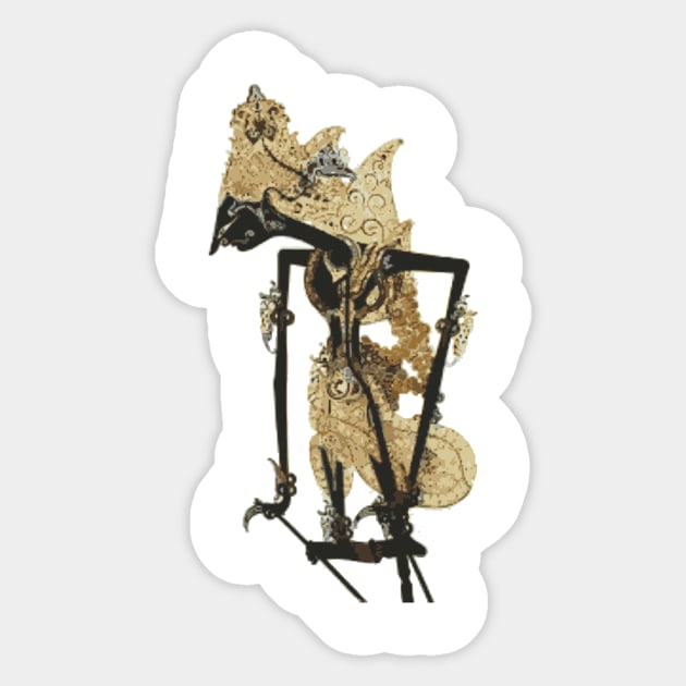 Arjuna puppet traditional Sticker by seletex